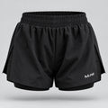 Short de running 2 en 1 - Noir